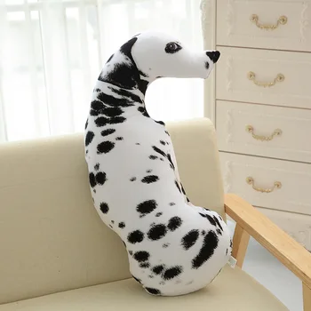 CAMMITEVER 3D Drăguț Indoi Cainele Tipărite Pernă Realiste de Animale Amuzant Cap de Câine Cosplay Copii Jucărie Preferată Perna pentru Acasă
