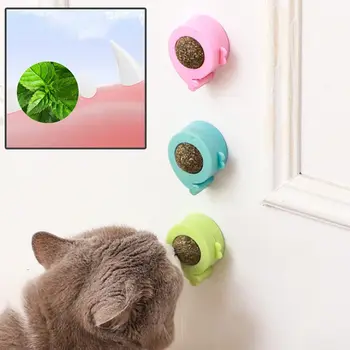 Catnip Naturale Pure de Pisici cu Bile Bomboane Snack Ball Rotativ Jucarie Pisica Molar Pasta de dinti Comestibile Bolus de Curățare Dinți, Mușcă-rezistent Jucărie