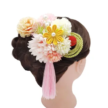 Ceremonia japoneză kimono flori, agrafe de par agrafe de păr seturi de femei frizură quinceanera nunta Accesorii de Par