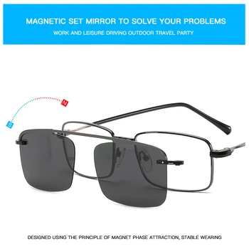 CINE CUTIE 2020 Magnet ochelari de Soare Polarizat de sex Masculin Design de Brand Obiectiv Detașabil Dreptunghi Clip pe Miopie Ochelari de Soare de Conducere S167B