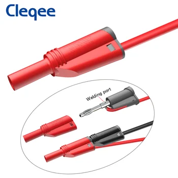 Cleqee P1050B de Înaltă Calitate 4mm Banana Plug Multimetru Silicon Testul de Plumb Kit cu Piercing Sonda + Aligator Clip + Spade Plug