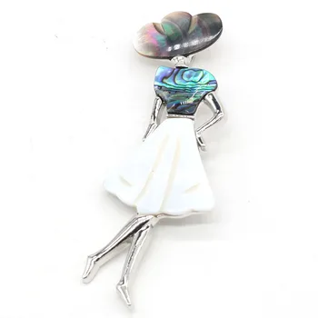 Coajă naturale Broșe Broșe de Moda Trendy Bijuterii Cadouri Pentru Femei Bijuterii Brosa Cadou 9 Culori Disponibile 30x38mm