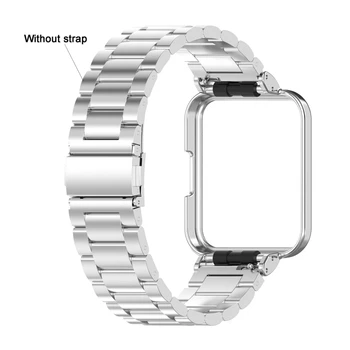Compatibil pentru Redmi Watch 2 Lite Bratara Protector Caz rezistent la Socuri Proteja Buclă Coajă de Metal Rama de Acoperire cu Conector 39XC