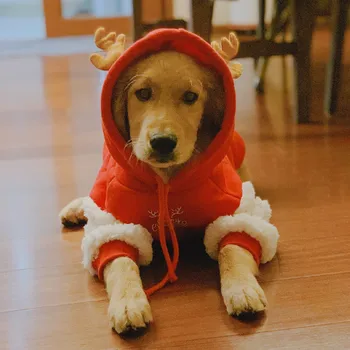 Crăciun Câine Haine De Iarnă Mare Mare Câine Haină Cu Glugă Călduroasă De Companie Tinuta De Îmbrăcăminte Samoyed Husky, Labrador Golden Retriever De Îmbrăcăminte