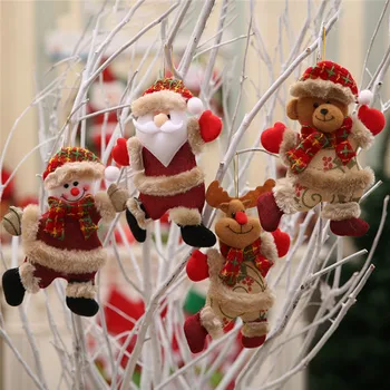 Crăciun fericit Ornamente DIY Cadou de Crăciun Moș Crăciun, om de Zăpadă Copac Pandantiv Papusa Stea de Decor pentru Casa Noel Natal An Nou Fericit