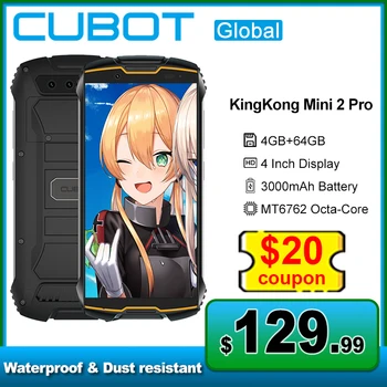 Cubot KingKong Mini 2 Pro, Smartphone-ul rezistent la apa 4GB+64GB Ecran de 4 Inch Android 11 Telefon Camera 13MP 3000mAh Baterie de Telefoane mobile