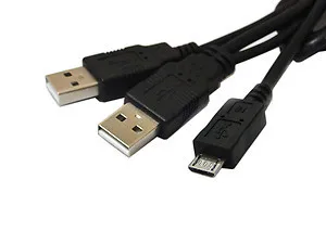 CY Chenyang USB 2.0, două de sex Masculin la Micro USB 5P Masculin Y Cablu 80cm pentru Hard Disk extern
