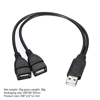 Date portabile de Vânzare Fierbinte Durabil Simplu Solid Cabluri USB2.0 Masculin Dual USB de sex Feminin de Mare Viteză Adaptor Y Splitter HUB