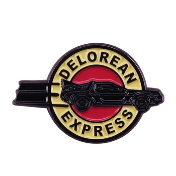Delorean Express Email Pin Înapoi În Viitor Brosa Mașină A Timpului Insigna Fierbinte Film Ispired Decor