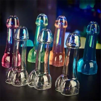 Design creativ, amuzant Penis pahar Cocktail, Pahar de Vin Pentru Petreceri, Bar de noapte KTV Noapte show Penis forma de cupa de sticla