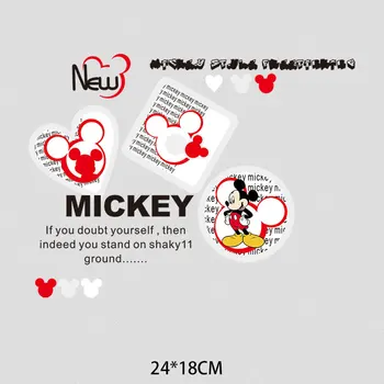 Disney Mickey Mouse Minnie MouseHeat Transfer Patch-uri de Pe Hainele Copilului T-shirt, Cu Patch-uri Pe Băiat de Fier Haine de Fata Aplicatii