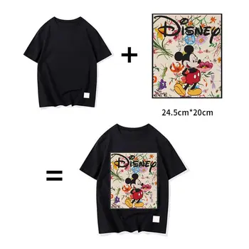 Disney Minnie Mickey Mouse-ul Patch-uri de Călcat Fierbinte Transferuri Îmbrăcăminte Patch-uri de Desene animate DIY Haine de Cusut Sac Decration Autocolant Cadouri