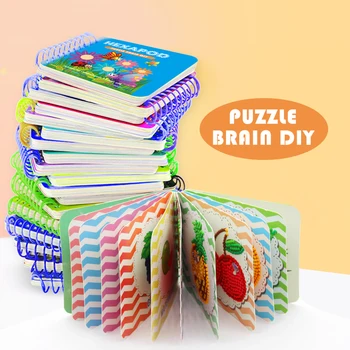 DIY Diamant Pictura pentru Copii de Învățare Timpurie Cartela de Broderie Diamant Pictura Puzzle Animal de Jucărie Model Cadou de Ziua de nastere pentru Copii