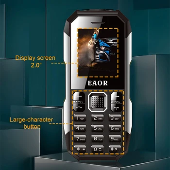 EAOR 2G Accidentat Telefon Mobil IP68 rezistent la apa Tastatura Telefon Dual SIM 3000mAh Baterie Mare Push-butonul de Telefon Caracteristică Telefon cu Lanterna
