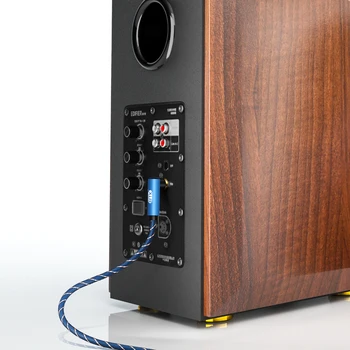 EMK Unghi Drept Subwoofer Cablu Audio Digital Coaxial Cablu RCA la RCA placat cu Aur 24k pentru Amplificator, DJ Controller, Receptor AV