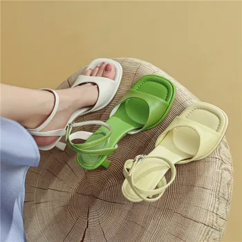 FEDONAS Femei Sandale Pompe de Curea Glezna Concis Moda din Piele Tocuri Subtiri de Mare Vara Office Petrecere de Nunta Pantofi de Femeie