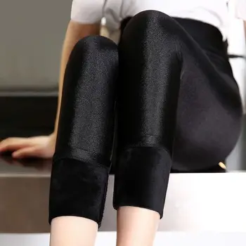 Femei Iarna Fierbinte Leggins Push-Up Termică Dresuri Groase De Lână Cald Pantaloni Sexy Negru Pantaloni Talie Mare Plus Dimensiune Vestir Elegante