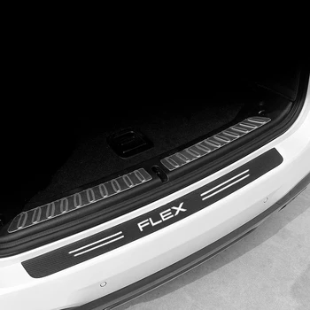 Fibra de Carbon Autocolant Auto DIY Lipi Benzi Auto Ușă Portbagaj Benzi de Protecție pentru Ford flex Emblema Anti Scratch Impermeabil Decal