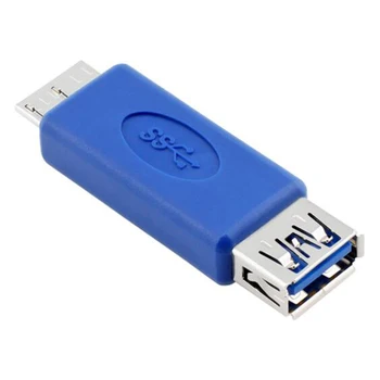 Fierbinte Standard USB 3.0 Micro B male să tastați O Femeie MicroB/AF Adaptor convertor cu OTG funcția de Mare Viteză Albastru