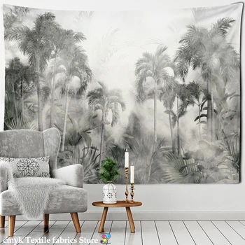 Grădina Botanică Tropicală Tapiserie De Perete Stil Boem Peisaje Naturale Palmier Arta De Perete Decor Estetic