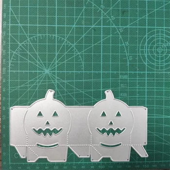 Halloween Dovleac Cutie Ramă de Metal de Tăiere Moare Șabloane Muri Tăiate pentru DIY Scrapbooking Album Hârtie Carte de Relief