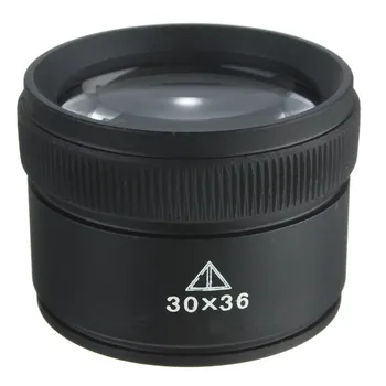 Handheld 30x36mm Lupa Negru Optica Lentile, Lupe Mini Microscop pentru Monede Timbre Lupa Portabila Bijuterii Lupă