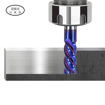 HRC65° 4 Flaut end mill 1,5 mm 1~20mm 6mm 8mm, 12mm collet strung tool holder CNC carbură metalică router cam milling cutter metall
