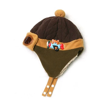 Iarna Cald Pălării pentru Copii pentru Sugari, Copii mici, Băieți și Fete Pilot Aviator Capace Moi Eargflap Pălărie Drăguț Ursuleți cu Capac Copii 10-48months