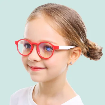 Iboode Copii Lumina Albastra Anti-Ochelari Ochelari cu Rame Flexibile din Silicon Moale Ochelari Copii Optic Ochelari Cadru Băieți Fete