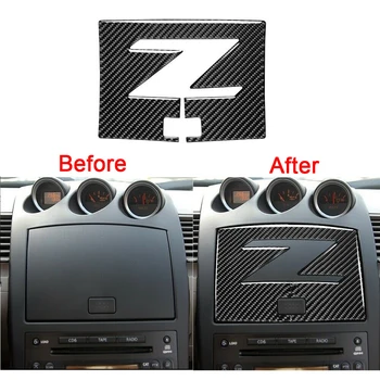 Interior Panoul de Navigare Capac capitonat Pentru Nissan Z33 350Z 2003-2009 Accesorii de Navigație de Bord Tapiterie Autocolant Auto Styling