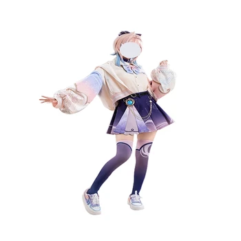 JK Fusta Fata de Moda Sacou Cămașă Pălării de Halloween Prop Anime Joc Genshin Impact Costume Cosplay Sangonomiya Kokomi Doujin