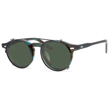 Johnny Depp Polarizati Clip-On ochelari de Soare Pentru Bărbați Și Femei Acetat Retro de Calitate Superioară Cadru MILTZEN