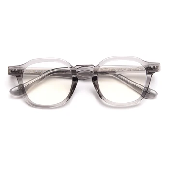 Kachawoo acetat de ochelari pătrați cadru bărbați transparent gri optice, ochelari de vedere pentru femei obiectiv clar TR90 de înaltă calitate coreeană
