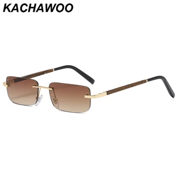 Kachawoo dreptunghiulară ochelari fără ramă pentru bărbați moda ochelari de vedere femei nuanțe de Primăvară stil maro albastru 2021 picătură navă