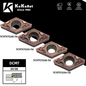 KaKarot 10buc Carbură de a Introduce DCMT070204 DCMT070208 YT15TF din Oțel Inoxidabil de Cotitură Suport Instrument Plictisitor Bar CNC Cutter