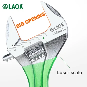 LAOA Mare Deschidere Cheie Reglabilă Lumină Cheie Multifunctionala Baie Cheie de Țeavă 6~12 inch Sanitare Reparatii Scule de Mana