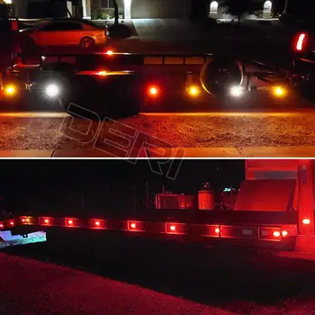 LED-uri de semnalizare Lumina Curge Galben Roșu Alb Pentru Autobuze, Camioane, Remorci Camioane 12V 24V de poziție Laterale Lampă Spate ABS Locuințe