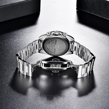 LIGE Uita-te la Om Brand de Lux Impermeabil Bărbați Ceasuri Panda Cadranul Cronograf din Oțel Inoxidabil Ceas de mână Cuarț Ceas Sport Hombre