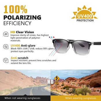 LIOUMO 2022 Ultra Light TR90 ochelari de Soare Pentru Barbati Ochelari Polarizati pentru Femei Pătrat de Conducere Ochelari de cal Gradient de Ochelari de gafas de sol