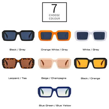 LNFCXI Epocă Pătrat Femei Shades ochelari de Soare Moda Contrast de Culoare Galben Ochelari de Oameni Trend Punk Gradient de Ochelari de Soare UV400