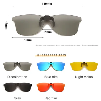 LongKeeper Barbati Polarizati Clip-on ochelari de Soare Flip Up fără ramă de ochelari de Soare Fotocromatică Clip Pe Soare Ochelari Pentru Conducere de Pescuit UV