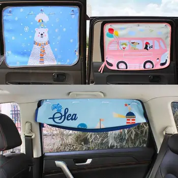 Masina parasolar Auto Acoperi Desene animate Fereastra pe Partea din Spate Perdea Film Auto Parasolar Visor Căldură Protectie UV pentru Copii pentru Copii Copil I9Z5
