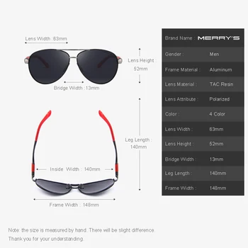 MERRYS DESIGN Bărbați Clasic Pilot ochelari de Soare HD Polarizat ochelari de Soare De Conducere a Aviației Cadru din Aliaj de Primăvară Picioare UV400 S8404