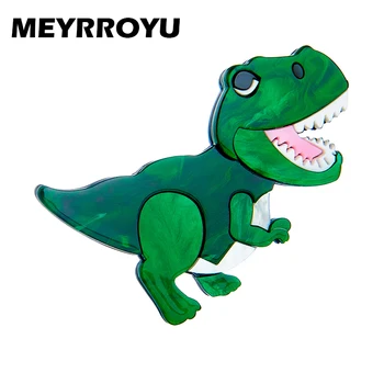 MEYRROYU Vânzare Fierbinte Broșe pentru Haine Material Acrilic Verde Forma de Dinozaur Femei Brosa Stil Drăguț Fete de Bijuterii Cadouri