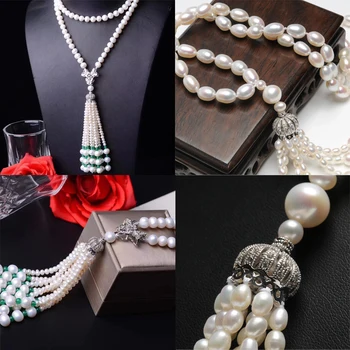 MINHIN 3pcs/lot Coroana Zirconiu Cubi Capac Margele Decorative Pentru a Face Bijuterii de Top Grad Perle Naturale de Piatră Ciucure Agățat de Lanț