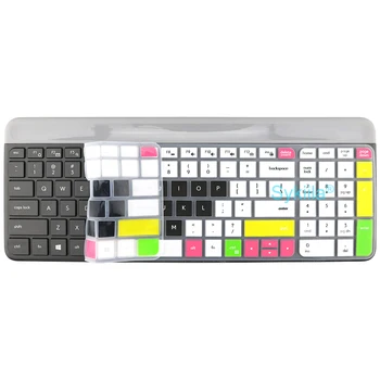MK470 Capac Tastatură pentru Logitech MK470 K470 K580 cu Fir Set de Silicon Protector Piele Caz de Film engleză pline de culoare Negru Accesorii