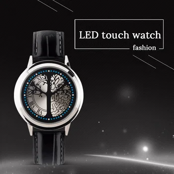 Moda LED Ecran Tactil Bărbați Ceasuri Băieți Pomul vieții din Piele Digitale Ceasuri Barbati Ceas reloj hombre saat relogio