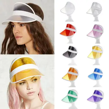 Moda Vara Pălărie De Soare Femei Om Vizor Transparent De Plastic Clar Adult De Protecție Solară Capac Sunhat Unisex Pălării În Aer Liber