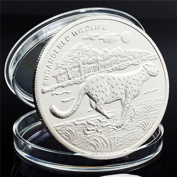 Moneda De Animale Congo Savannah Ghepard Monedă Comemorativă Medalie Comemorativă De Argint Meserii De Colecție