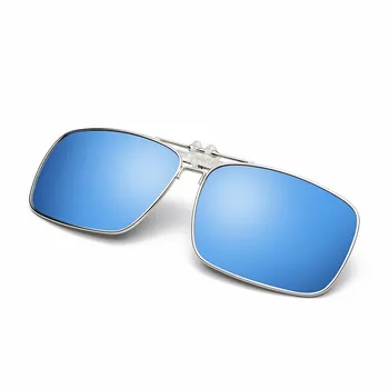 MYT_0303 ochelari de Soare Polarizat Lentile clip pe ochelari de vedere de Noapte Femei Galben Pătrat Ochelari de Soare cu Clipuri Unisex Clipuri